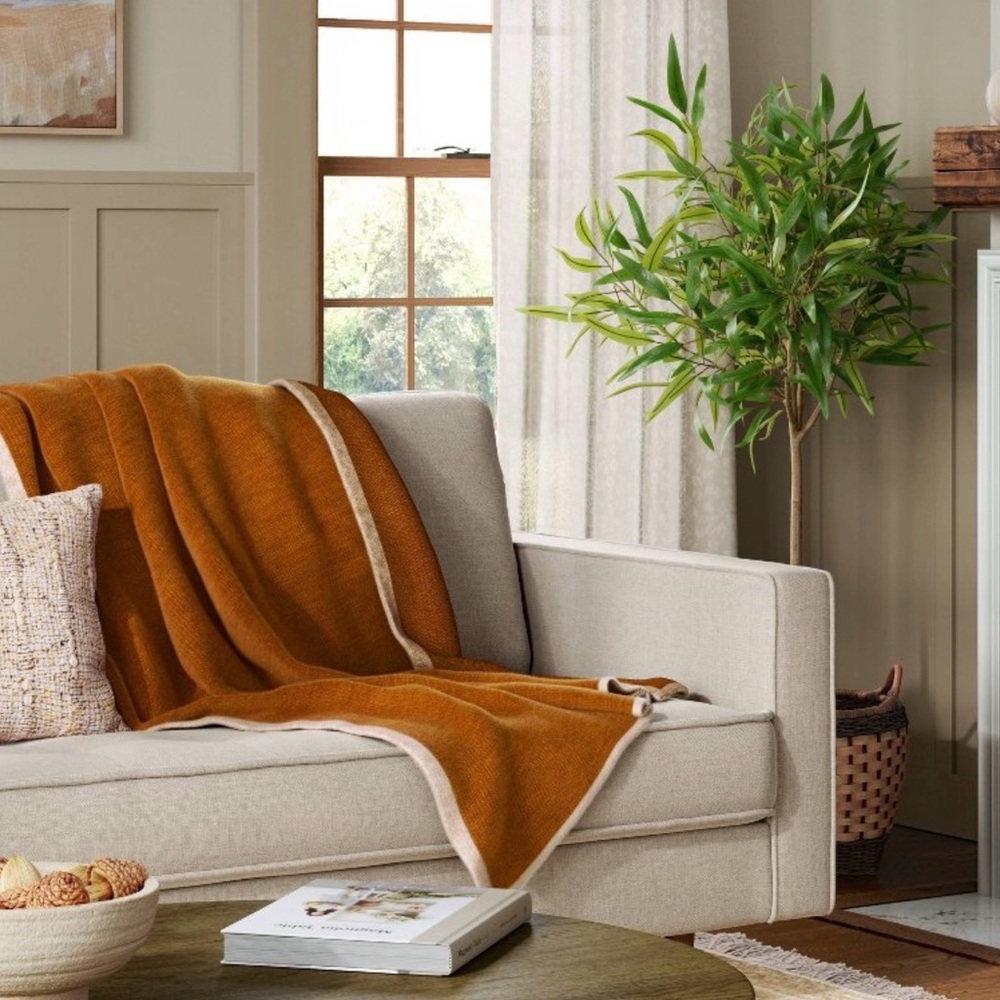 Threshold Cashmere-Like Throw Blanket • Camel • 50”x70” • Brand New